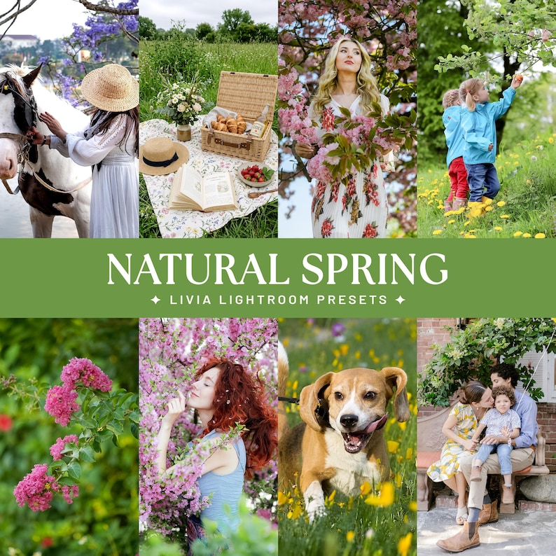 Natural Spring Lightroom Presets, True Color Filters for Family and Outdoor Portraits (Mobile & Desktop) zdjęcie 1