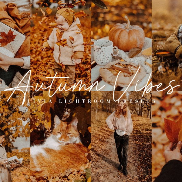 AUTUMN VIBES Lightroom Presets, Autumn Presets, Fall Presets, Warm Colors Presets for Fall, Autumn Photography Filters, Mobile & Desktop