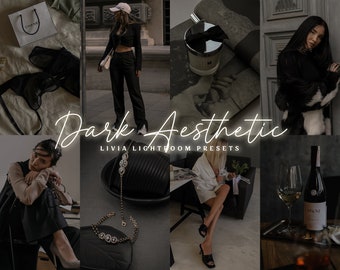 DARK AESTHETIC Lightroom Presets, Dark Influencer Presets, Minimal Blogger Presets, Black Aesthetic Instagram Presets, Mobile & Desktop