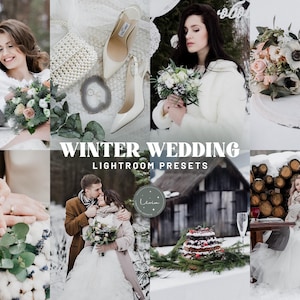 WINTER WEDDING Lightroom Presets, Winter Wedding Photography, Engagement, Elopement Presets, Fine Art Wedding Filters, Mobile & Desktop