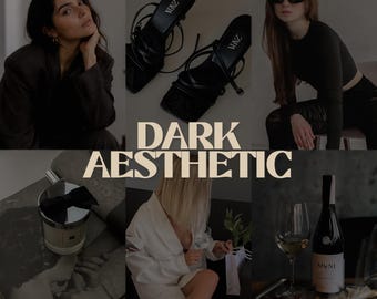 Mörka estetiska Lightroom-förinställningar, lyxigt neutralt filter för livsstils- och produktfotografering, Instagram Blogger-förinställningar (mobil och dator)