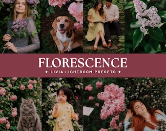 Nastrojowe wiosenne presety do programu Lightroom, filtry „Marzycielski ogród” do fotografii portretowej i botanicznej (urządzenia mobilne i komputery)