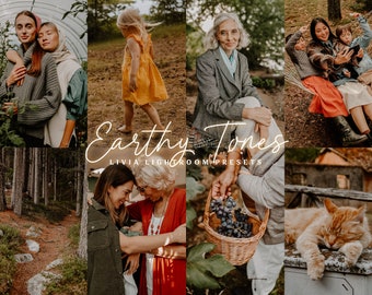 EARTHY TONES Lightroom Presets, Warm Rich Tones Presets for Outdoor Photography, Earthy Nature Filters, Travel Presets, Mobile & Desktop