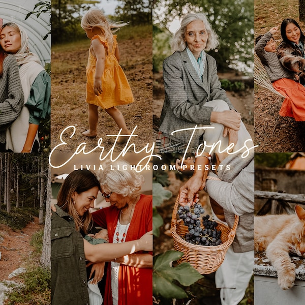 EARTHY TONES Lightroom Presets, Warm Rich Tones Presets for Outdoor Photography, Earthy Nature Filters, Travel Presets, Mobile & Desktop