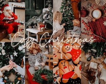 COZY CHRISTMAS Lightroom Presets, Christmas Holiday Presets, Rich Cozy Presets for Christmas Photography, Winter Filters, Mobile & Desktop