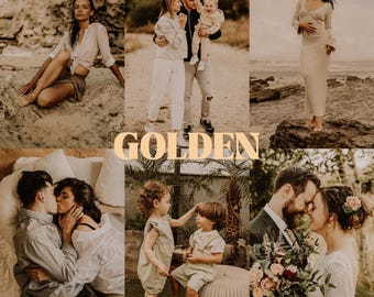 Golden Lightroom Presets, Warm Tone Family Photography Presets, Golden Hour Outdoor Portrait Presets (Mobile & Desktop)