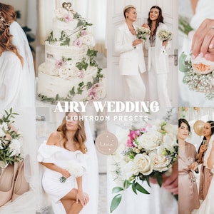 AIRY WEDDING Lightroom Presets, Light Airy Presets for Wedding, Engagement, Everyday Photography, Clean Natural Filters, Mobile & Desktop