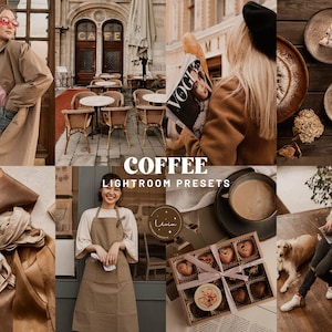 COFFEE Lightroom Presets, Presets for Brown Tones Photography, Warm Presets, Indoor and Outdoor Presets, Travel Presets, Mobile & Desktop