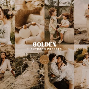 GOLDEN Lightroom Presets, Warm Golden Tones Presets for Outdoor Indoor Photography, Family Presets, Portrait Presets, Mobile & Desktop