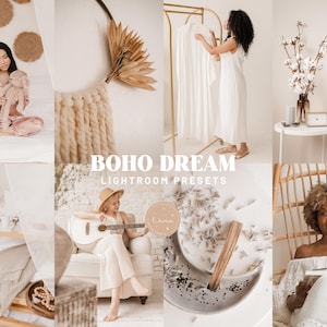 BOHO DREAM Lightroom Presets, Bright Boho Presets for Everyday Photography, Soft Bohemian Filters, Home Indoor Presets, Mobile & Desktop