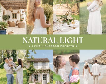 Presety Lightroom do naturalnego światła, delikatne, zwiewne presety do fotografii rodzinnej, noworodkowej i ciążowej, czyste filtry Bloggera (urządzenia mobilne i komputery)