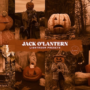 JACK O&#39;LANTERN Lightroom-presets: spookachtig rijke warme filters voor Halloween- en herfstfotografie - mobiel en desktop