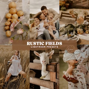 Rustic Fields Lightroom Presets - Warm Cozy Presets, Rustic Outdoor Presets, Farmhouse Presets, Earthy Rich Presets - Mobile & Desktop