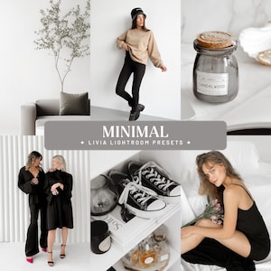 Minimalistiska Lightroom-förinställningar, rena vita filter för mode- och livsstilsfotografering (mobil och dator)