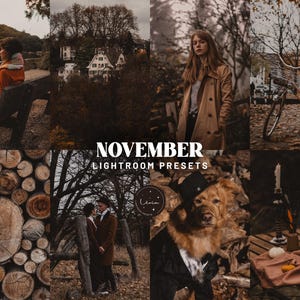 NOVEMBER Lightroom Presets, Herbst Outdoor Presets, Halloween Presets, Dark Fall Presets, Presets für Braun Theme Fotos, Mobile & Desktop