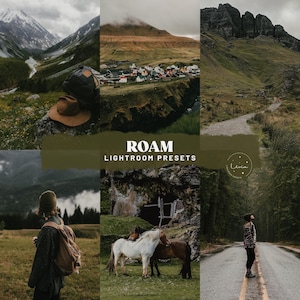 Ajustes preestablecidos de Lightroom de Roam: Ajustes preestablecidos de exteriores con un ambiente intenso y melancólico para fotografía de viajes, vida silvestre y paisajes (móvil y de escritorio)