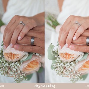 Luftige Lightroom-Presets für Hochzeiten, helle und luftige Presets für die Hochzeitsfotografie, strahlende Braut-Presets, klare und natürliche Filter (Mobil & Desktop) Bild 8