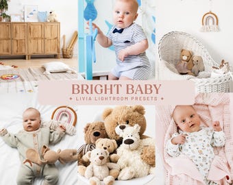 Baby Lightroom Presets, Bright Airy Filters for Newborn and Lifestyle Photography (Mobile & Desktop)