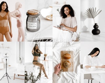 MINIMAL Lightroom Presets, Bright Minimal White Presets for Everyday Photography, Minimal Instagram Blogger Filters, Mobile & Desktop