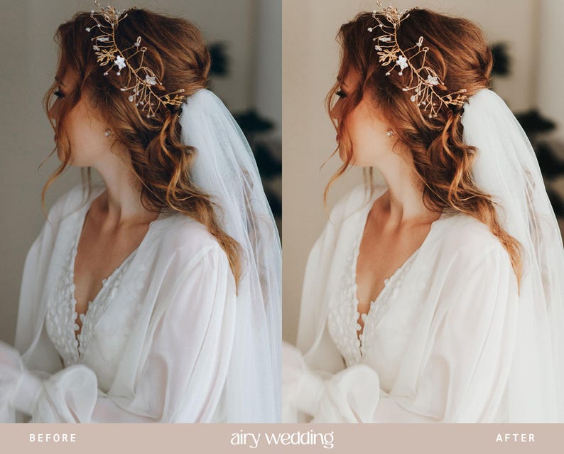 Luftige Lightroom-Presets für Hochzeiten, helle und luftige Presets für die Hochzeitsfotografie, strahlende Braut-Presets, klare und natürliche Filter (Mobil & Desktop) Bild 7