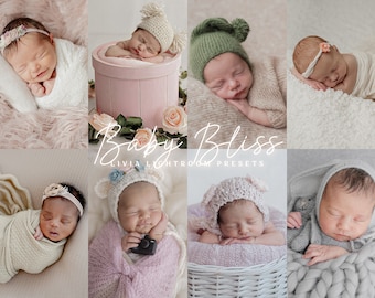 BABY BLISS Lightroom Presets, Soft Clean Presets for Newborn Photography, Natural Newborn Presets, No Filter Baby Presets, Mobile & Desktop