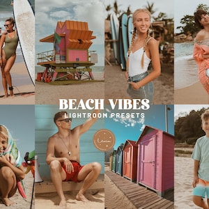 BEACH VIBES Lightroom Presets, Summer Presets, Beach Presets, Travel Presets, Sunkissed Presets, Instagram Filters, Mobile & Desktop