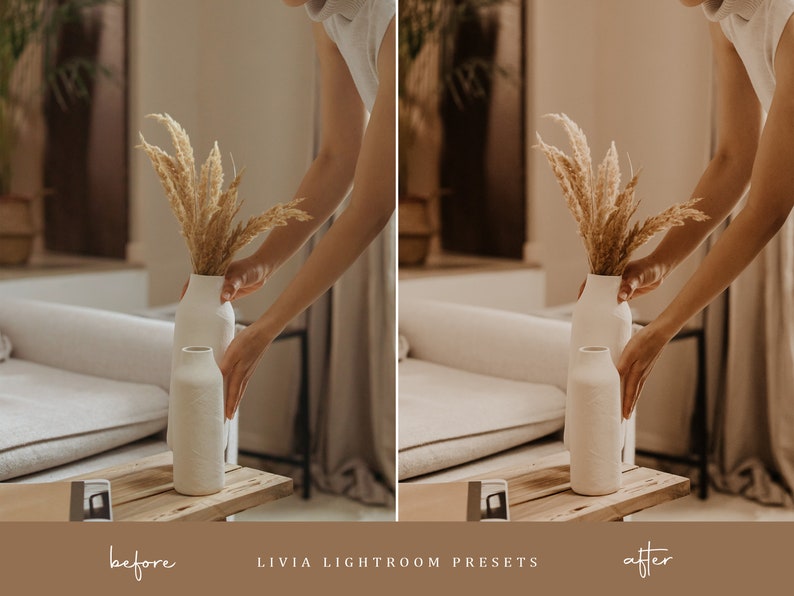 BOHO CREAM Lightroom Presets, Bohemian Creamy Moody Presets, Warm Presets for Indoor and Outdoor Photography, Boho Filters, Mobile & Desktop image 3