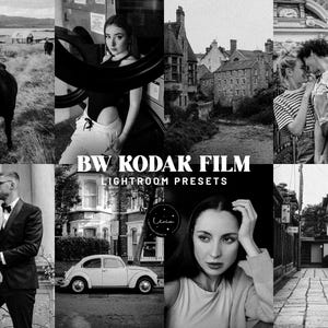 BW KODAK FILM Lightroom Presets, Monochrome Kodak Film Emulation Presets, Grainy Portrait Presets, Wedding Film Presets, Mobile & Desktop