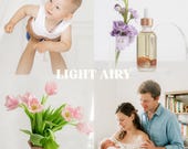 Light Airy Lightroom Presets, Bright Clean Presets for Lifestyle and Family Photos, Soft Natural Instagram Filters, Mobile & Desktop