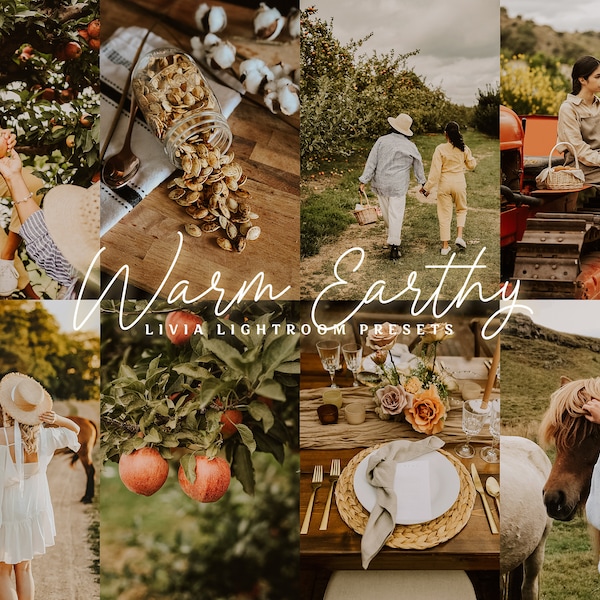 WARM EARTHY Lightroom Presets, Warm Rich Tones Presets for Outdoor Photography, Earthy Nature Filters, Rustic Presets, Mobile & Desktop