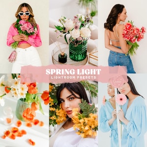 春の光のLightroomプリセット - 明るくカラフルなプリセット、クリーンでナチュラルなプリセット、室内の春のプリセット、Instagramフィルター - モバイルとデスクトップ