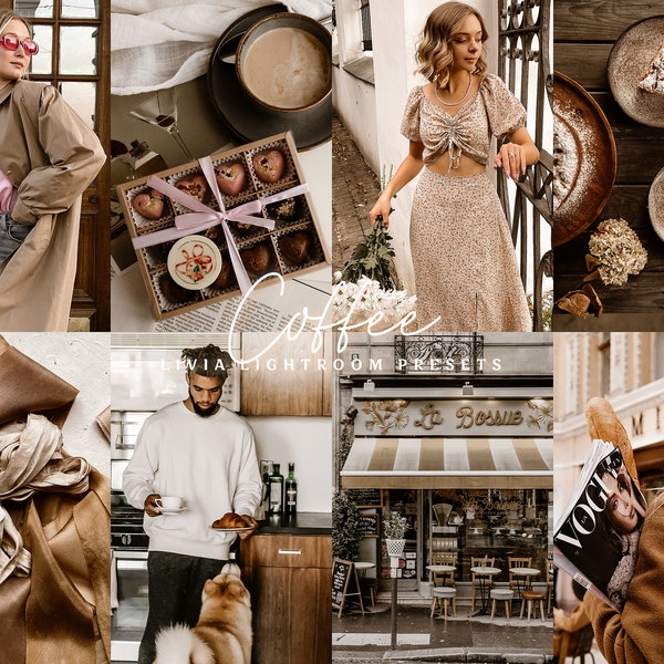 COFFEE Lightroom Presets, Warm Brown Influencer Presets, Coffee Brown Aesthetic Presets, Instagram Blogger Filters, Mobile & Desktop