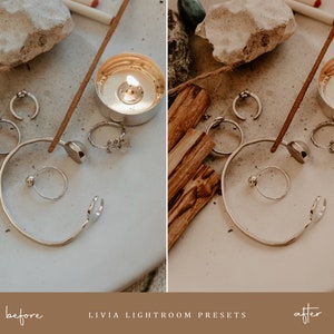 BOHO CREAM Lightroom Presets, Bohemian Creamy Moody Presets, Warm Presets for Indoor and Outdoor Photography, Boho Filters, Mobile & Desktop image 7