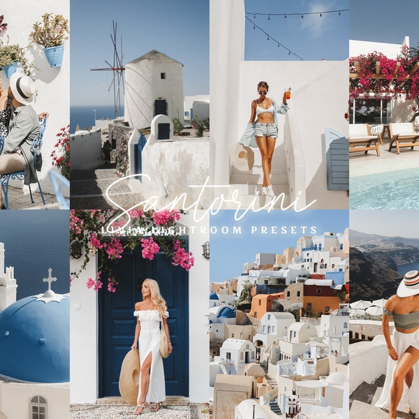 SANTORINI Lightroom Presets, Summer Presets, Travel Blogger Presets, Vacation Presets, Greece Presets, Instagram Filters, Mobile & Desktop