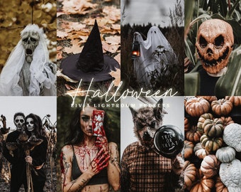 HALLOWEEN Lightroom Presets, Spooky Deep Presets for Dark Halloween Photography,  Autumn Fall Presets, Horror Filters, Mobile & Desktop