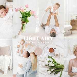 LIGHT AIRY Lightroom Presets, Bright Clean Natural Presets, Light Airy Filters for Everyday Instagram Blogger Photos, Mobile & Desktop