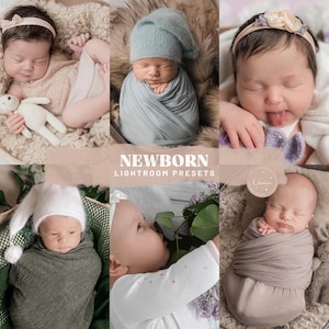 Newborn Lightroom Presets - Soft Natural Presets for Newborn Photography, Creamy Newborn Presets, No Filter Baby Presets - Mobile & Desktop