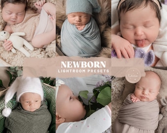 Newborn Lightroom Presets - Soft Natural Presets for Newborn Photography, Creamy Newborn Presets, No Filter Baby Presets - Mobile & Desktop