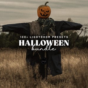 100+ HALLOWEEN Lightroom Presets Bundle - Spooky Dark Moody Filters for Autumn, Halloween and Horror Photography - Mobile & Desktop