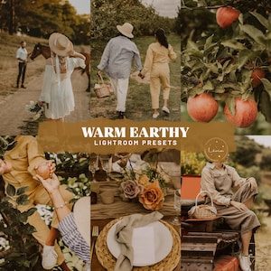 温かみのあるアースカラーのLightroomプリセット - アウトドアポートレート、ファームハウス、旅行ブロガーの写真撮影に最適な、素朴で居心地の良いプリセット - モバイルとデスクトップ