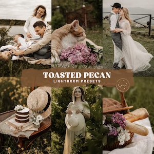 Toasted Pecan Lightroom Presets - Cozy Rustic Mood Presets for Wedding, Outdoor and Portrait Photography - Mobile & Desktop