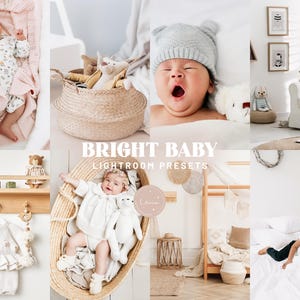 BRIGHT BABY Lightroom Presets, Bright Clean Presets for Babies, Toddlers, Kids Photography, Bright Home Indoor Filters, Mobile & Desktop