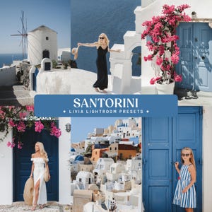 Santorini Lightroom-presets, Cycladisch blauwe reispresets, Grieks eilandfilter voor vakantie- en lifestylefotografie (mobiel en desktop)