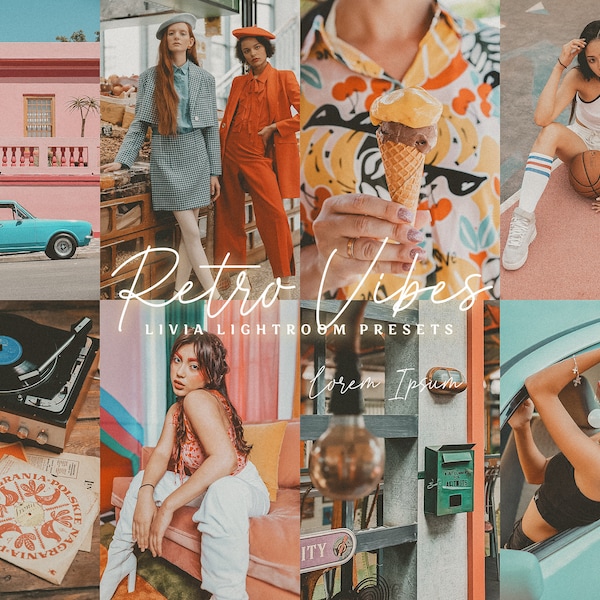 RETRO VIBES Lightroom Presets, Rich Vintage Presets, Retro Tones Presets, Grainy Film Presets, Instagram Blogger Filters, Mobile & Desktop