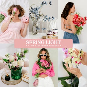 Spring Lightroom Presets, Bright Clean Filters for Lifestyle and Portrait Photography (Mobile & Desktop)