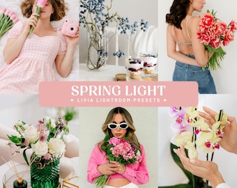 Spring Lightroom Presets, Bright Clean Filters for Lifestyle and Portrait Photography (Mobile & Desktop)