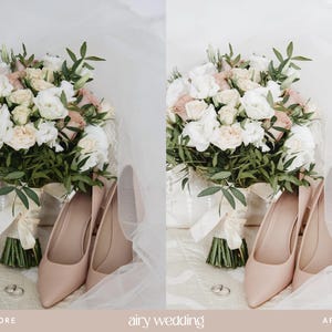 Luftige Lightroom-Presets für Hochzeiten, helle und luftige Presets für die Hochzeitsfotografie, strahlende Braut-Presets, klare und natürliche Filter (Mobil & Desktop) Bild 6