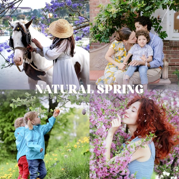 Natural Spring Lightroom Presets, Clean True Color Filters for Family and Outdoor Photos, Vivid Nature Presets, Mobile & Desktop
