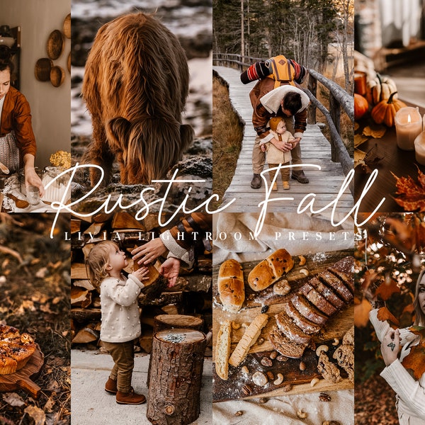 RUSTIC FALL Lightroom Presets, Autumn Presets, Fall Presets, Rich Deep Rustic Presets for Fall, Autumn Photography Filters, Mobile & Desktop