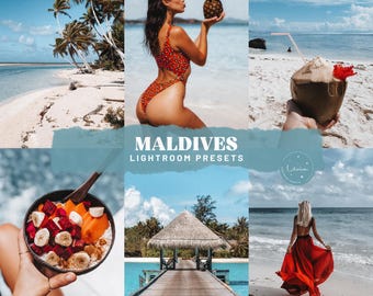 Malediven Lightroom Presets - Tropischer Sommer Presets, Strand Presets, Reise Presets, Instagram Bloggers Photo Filters - Mobile & Desktop